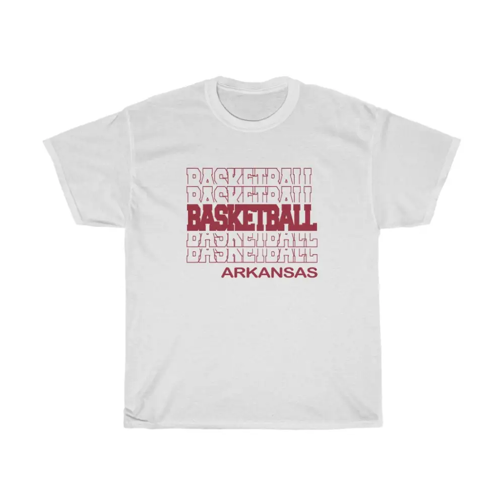 Basketball Arkansas in Modern Stacked Lettering