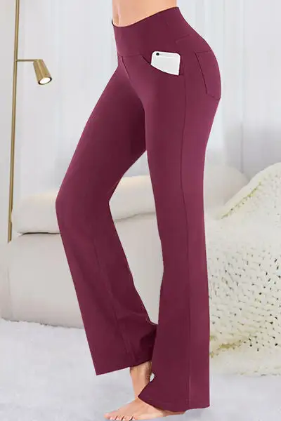 Relaxed Pocketed High Waist Active Pants
