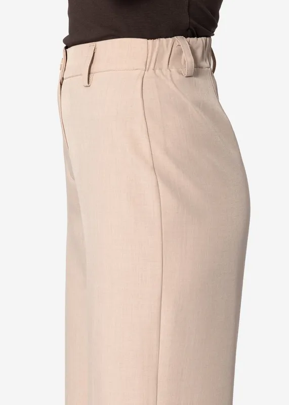 Beige Straight Everyday Pants