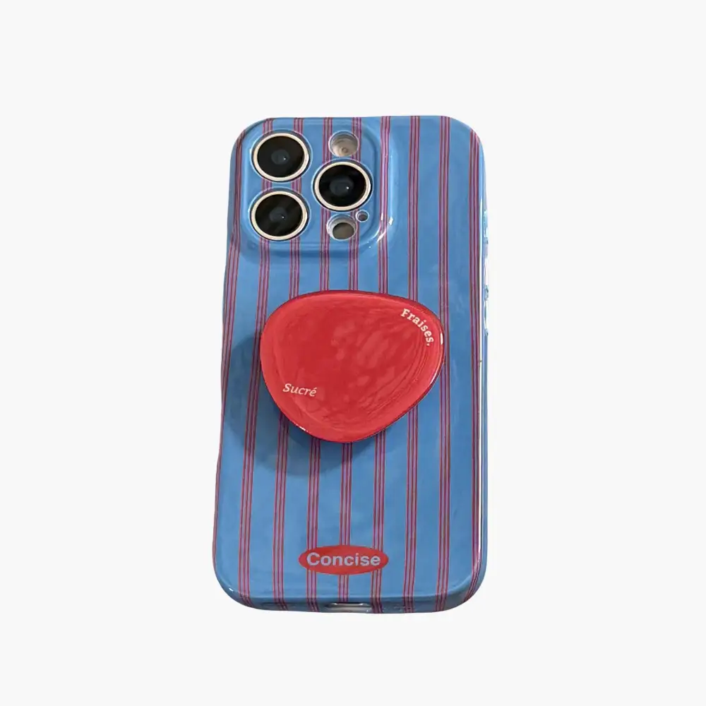 Graphic Glossy Raised Grip Phone Case
