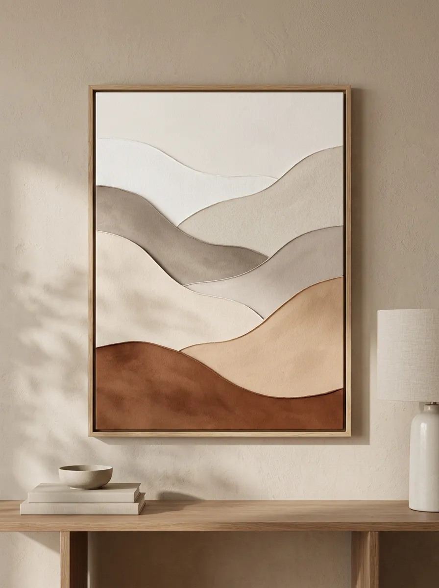 Relaxed Minimalist Abstract Landscape Printed Wall Art