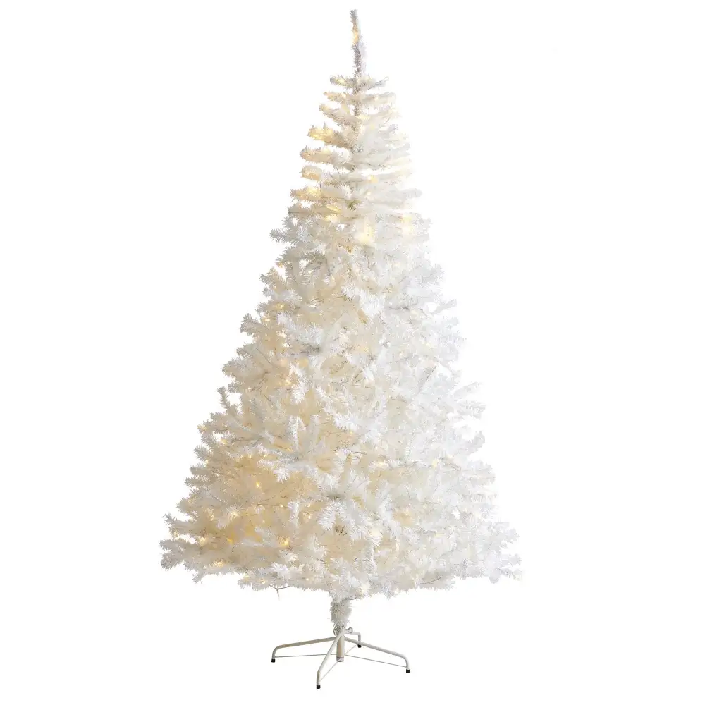Artificial Christmas Tree with Bendable Branches and Clear LED Lights Decor Display