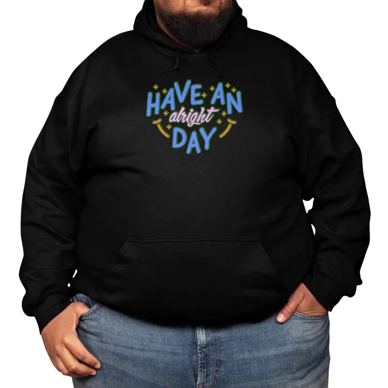 Men's Positive Slogan Letter Print Long-Sleeve Hoodie