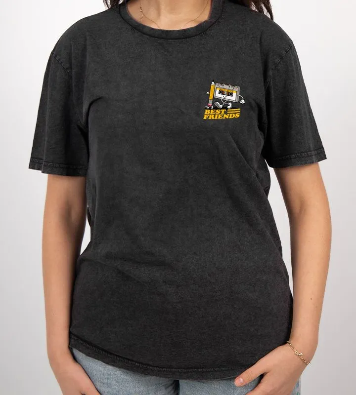 Best Friends Pattern Crew Neck T-Shirt