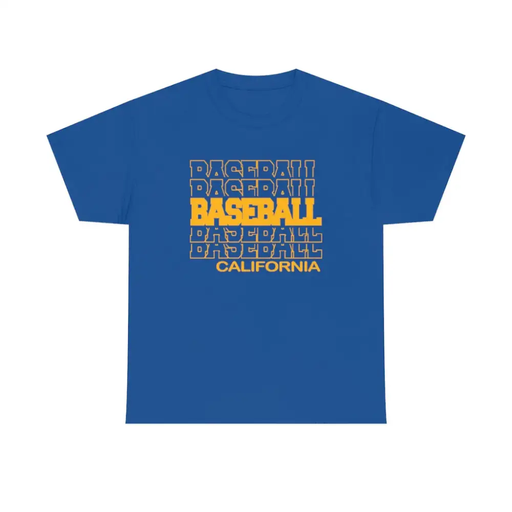 Baseball California in Modern Stacked Lettering T-Shirt