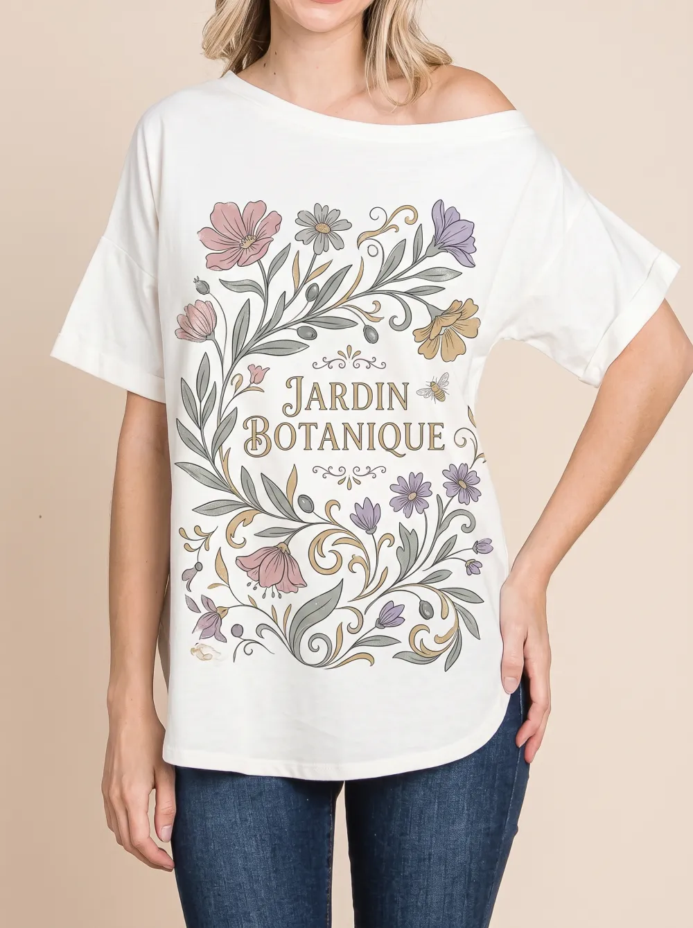 Women's Botanical Garden Jardin Botanique Floral Printed T-shirt