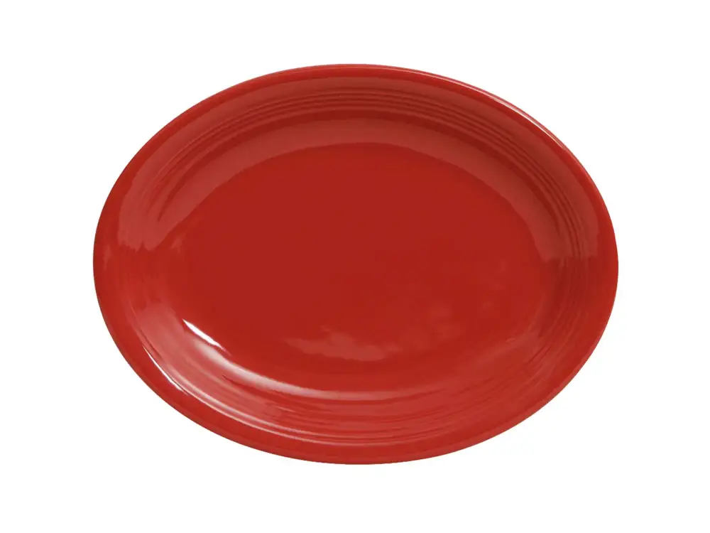 Concentric Pattern Oval Service Platter