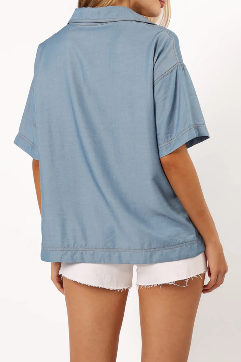 BLUE DENIM STYLE TOP