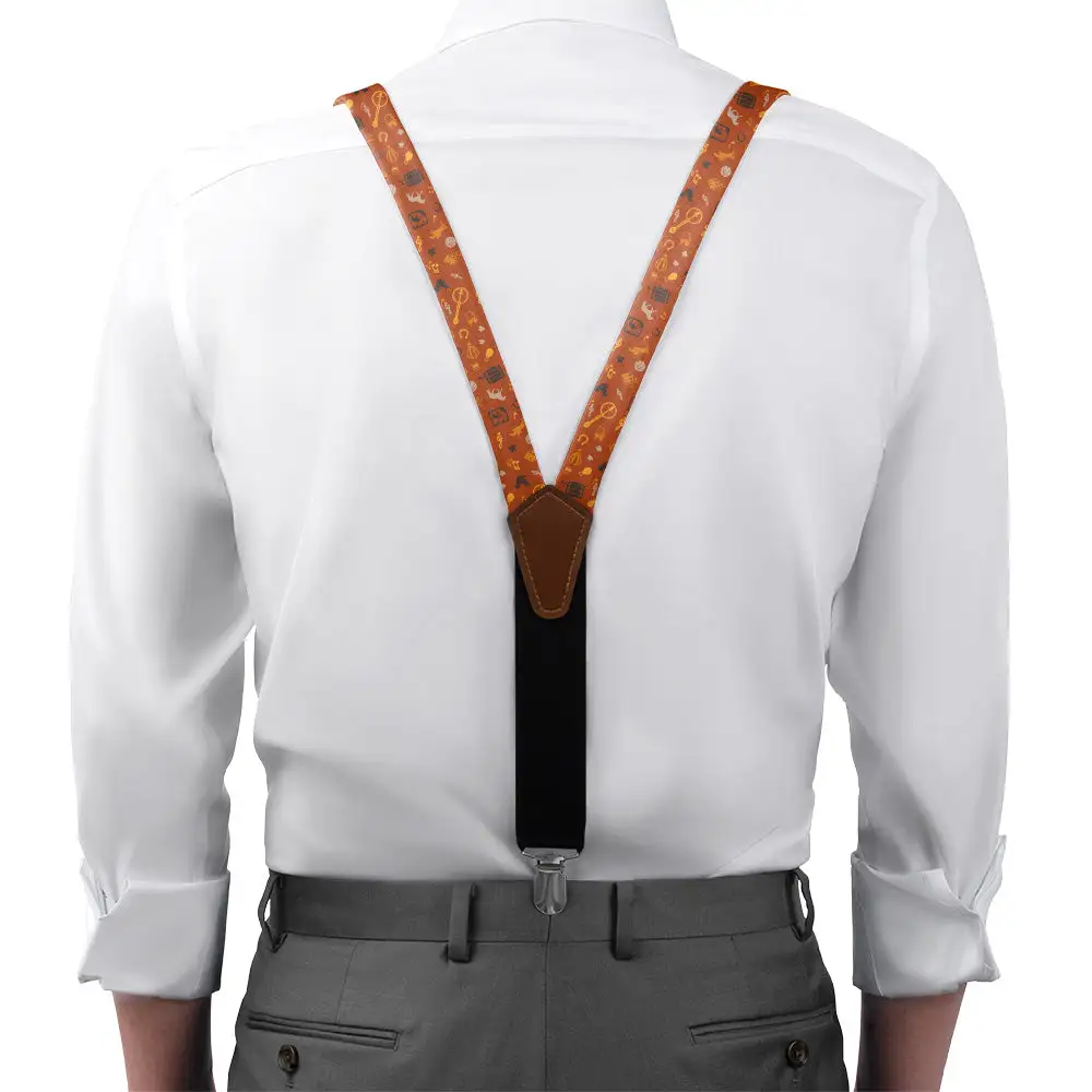 Folk Motif Suspenders