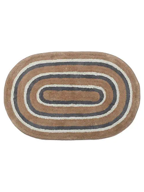 Textured Surface Cotton Bathroom Mat