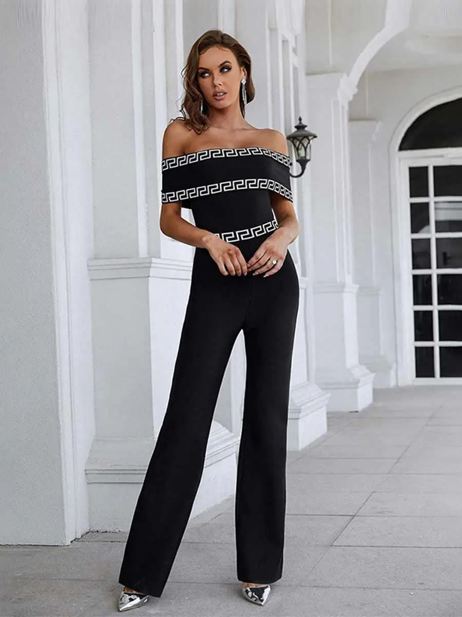 Tatiana One Shoulder Bandage Jumpsuit