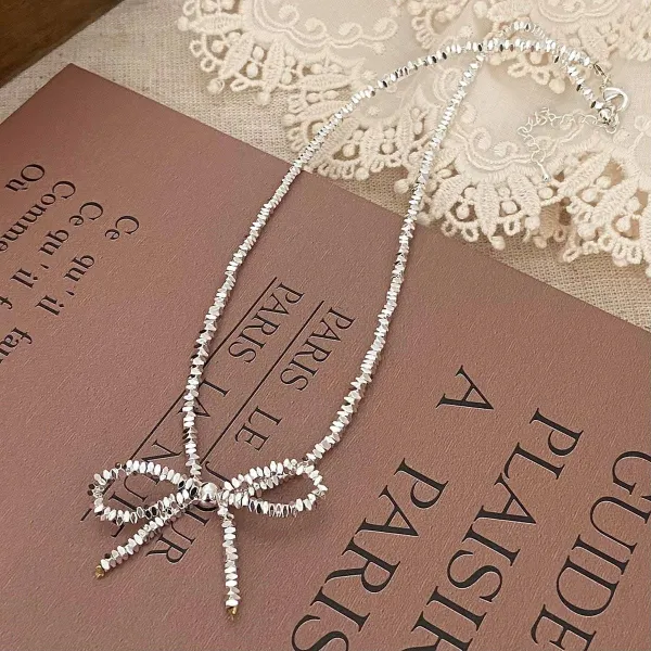 Layered Bow Pendant Necklace