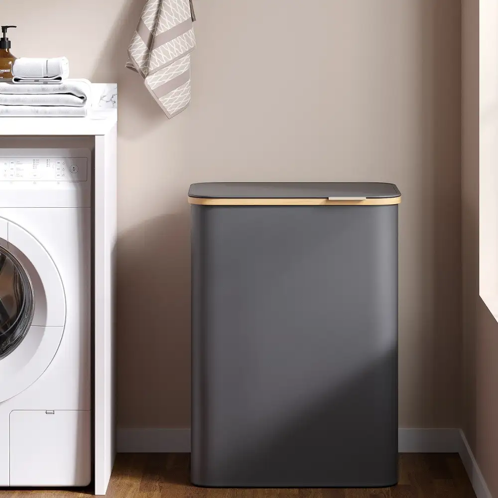 Weekend Lidded Divided Laundry Storage Hamper