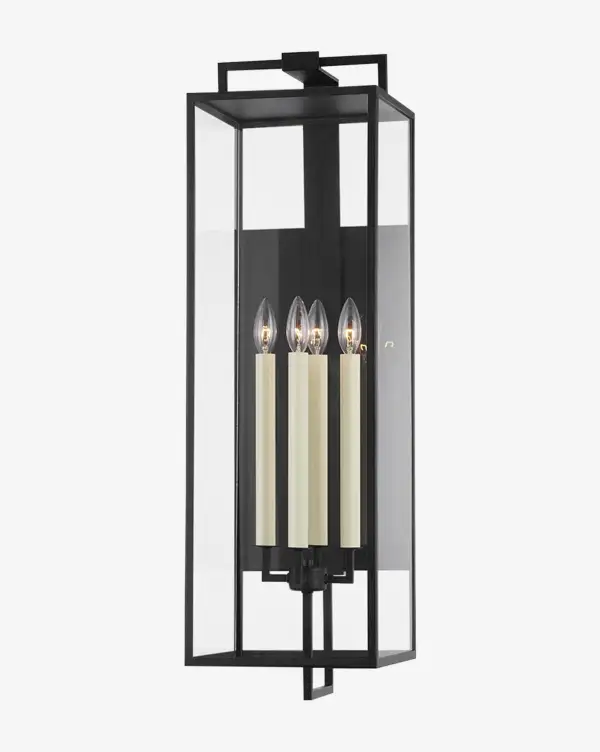 Cage-Frame Outdoor Wall Sconce