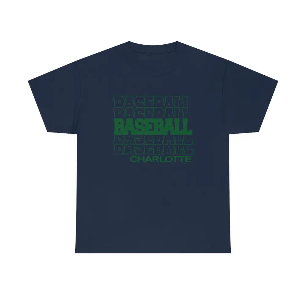 Baseball Charlotte in Modern Stacked Lettering