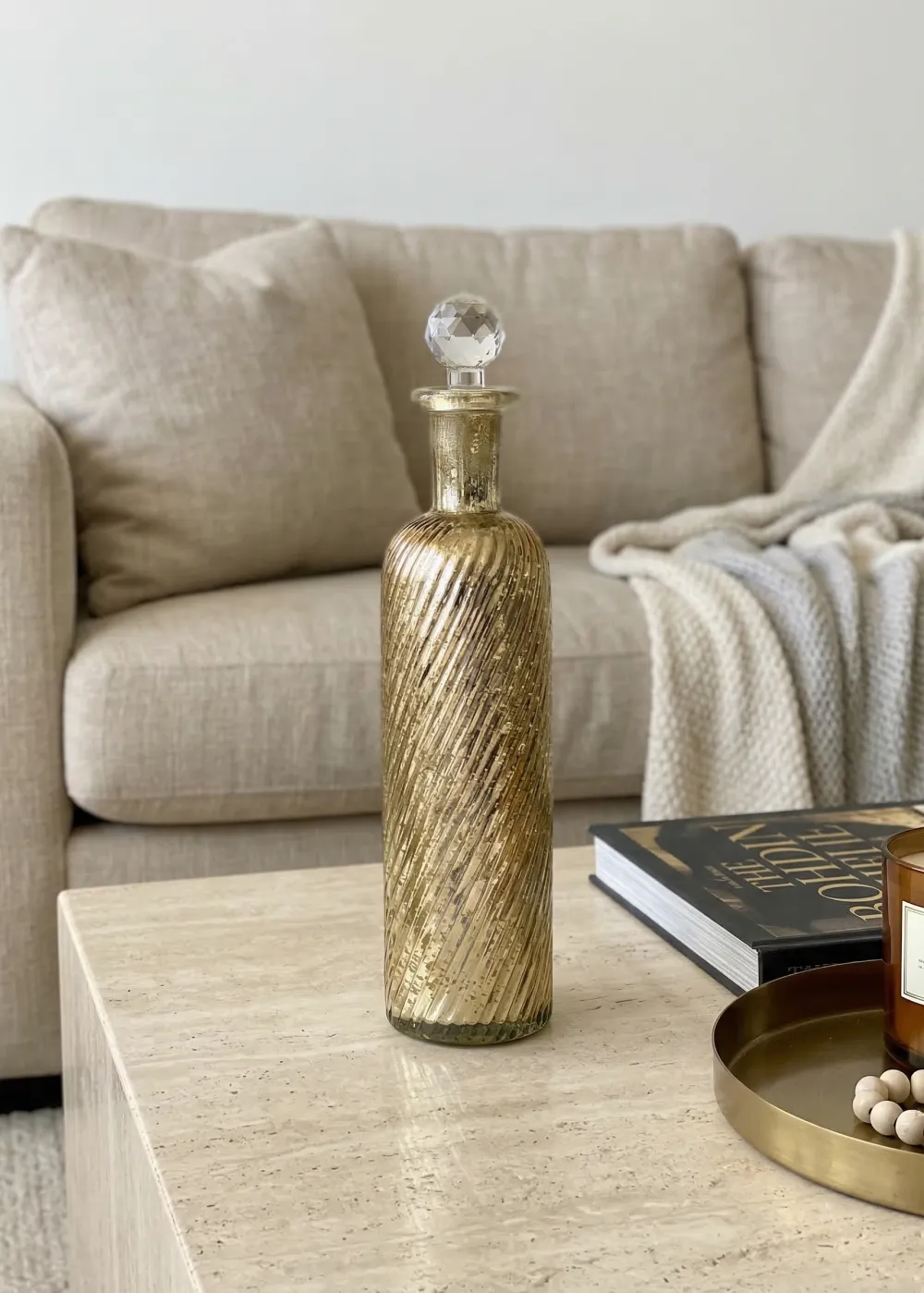Rustic Glass Bottle Large