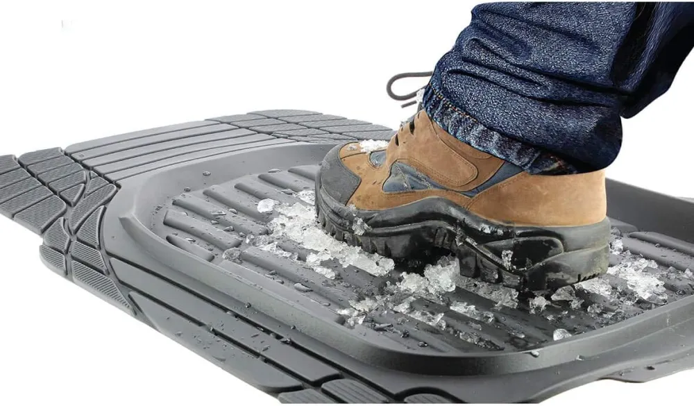 Semi Custom Fit Car Floor Mat (Sand, 4 Pieces, Full Set Pan Tech, 100% PVC odorless)