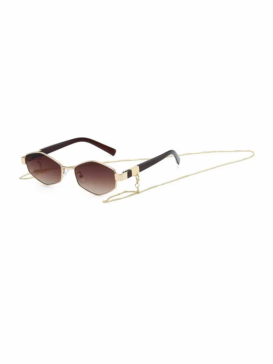 Raina Polygonal Metal Sunglasses