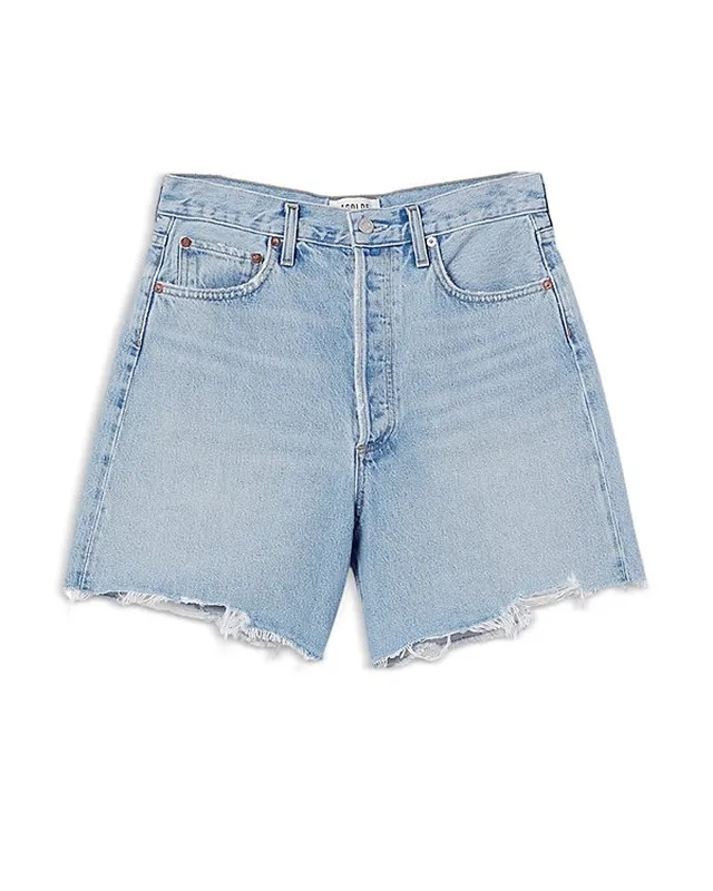 Denim Cotton Belt Loop Shorts