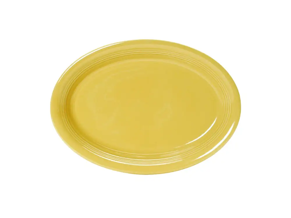 Concentric Pattern Oval Service Platter