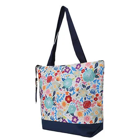 Blossom Print Canvas Tote Bag