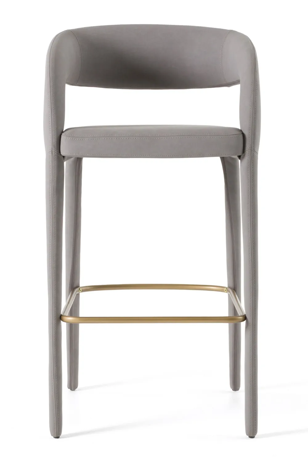 Modern Leather Vegan-Leather Bar Stool