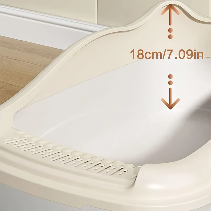 Semi-Enclosed Cat Litter Box with Scoop, Cat Essential for Mess-Reducing Litter Management