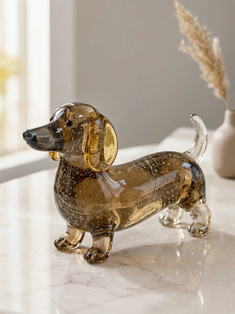 Hand Blown Dachshund Glass Ornament
