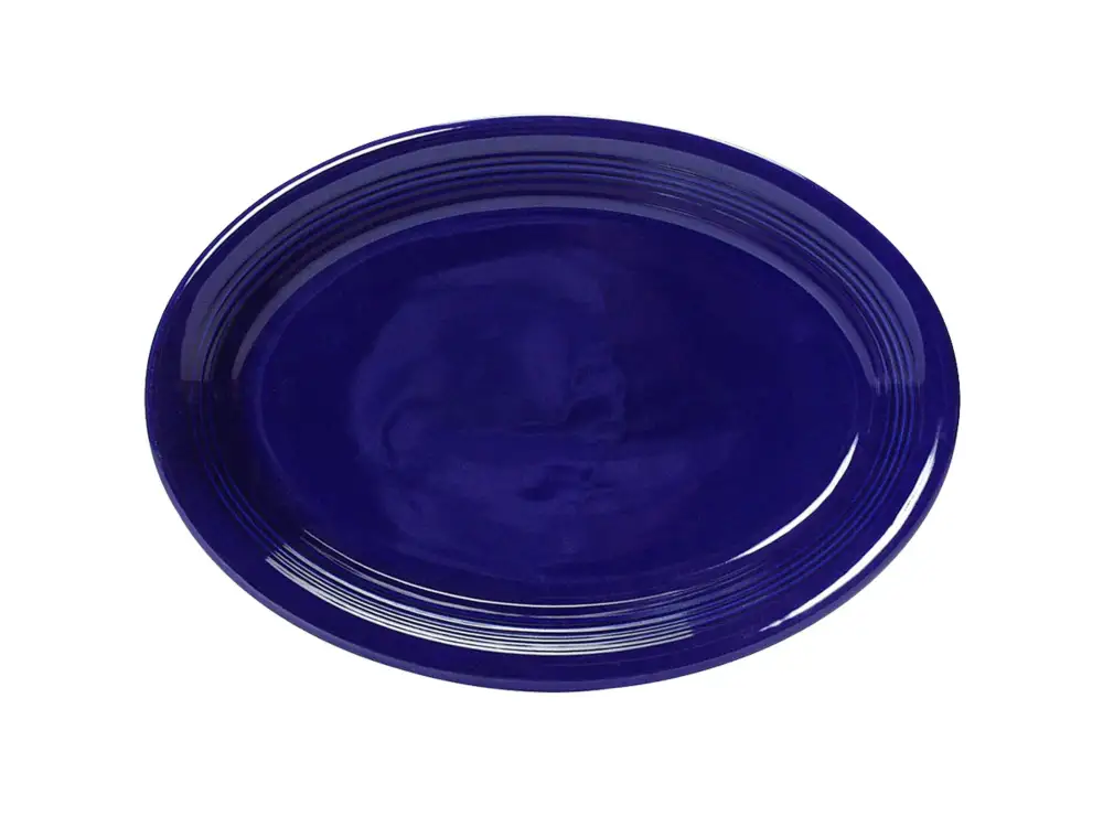 Concentric Pattern Oval Service Platter
