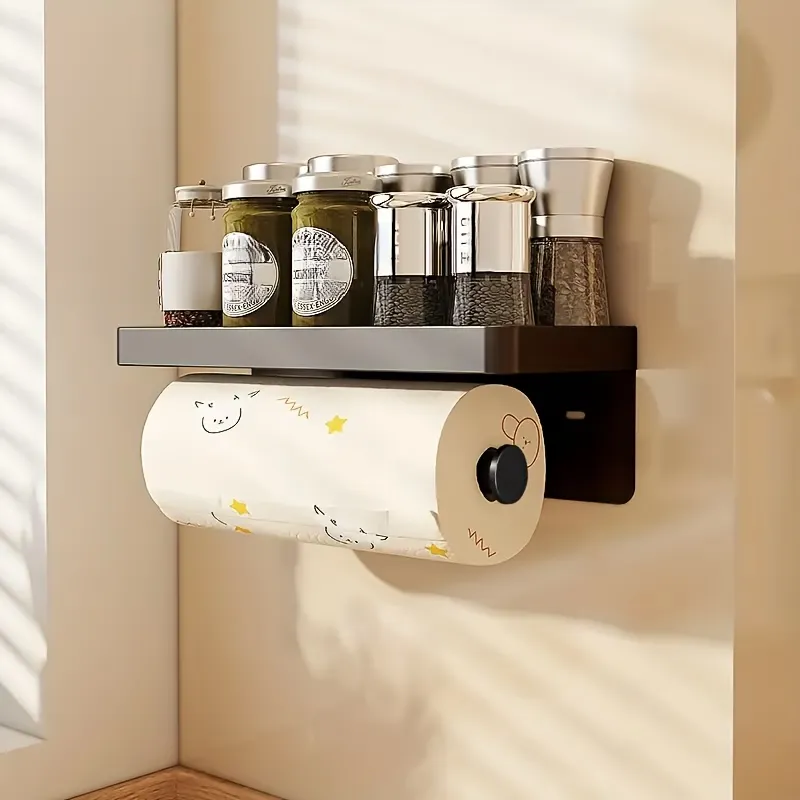 2-in-1 Spice & Paper Towel Rack