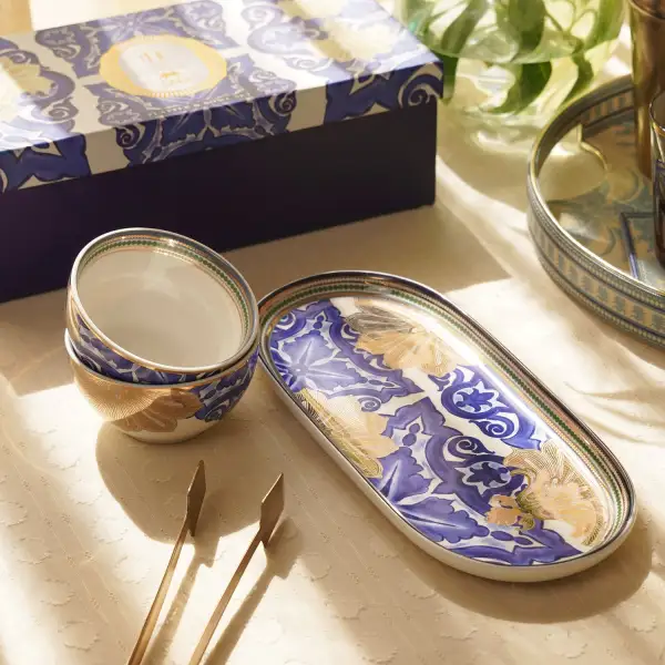 Blue Porcelain Platter Set