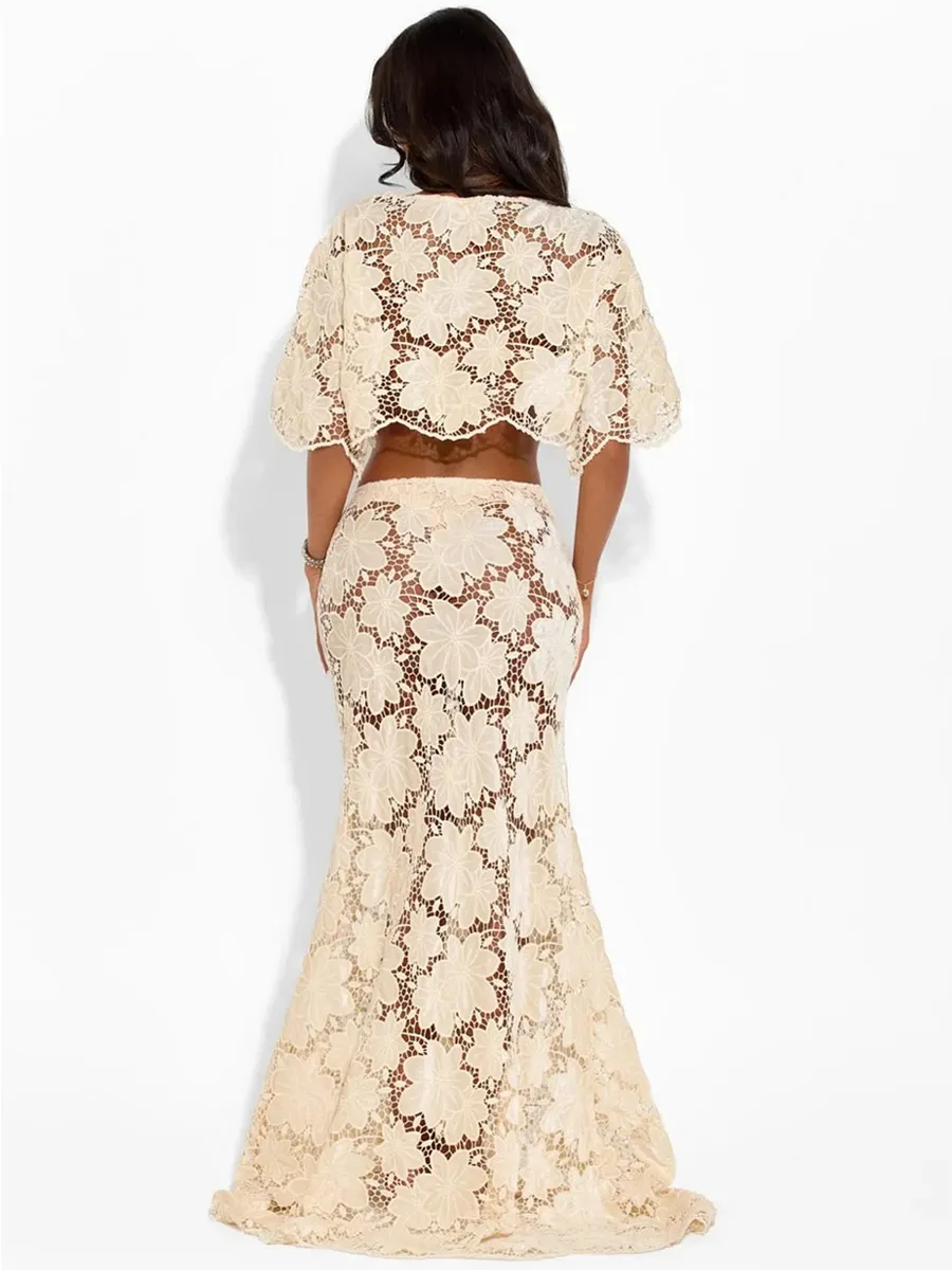 Seraphina Floral Lace Two-Piece Set