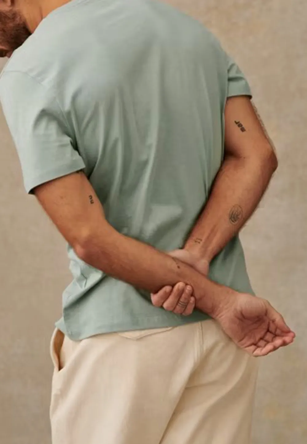 Sea Green Pocket Crew Neck Casual T-Shirt