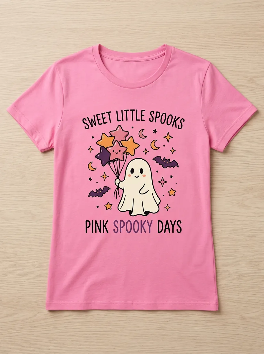 Ghost Star Halloween Graphic T-Shirt