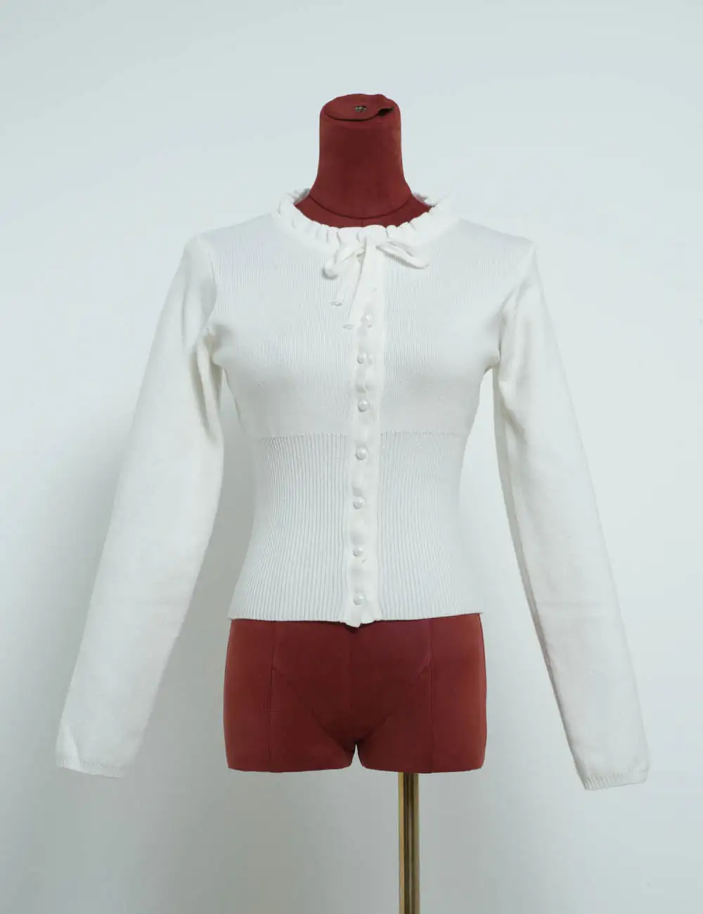 Elegant Solid Color Long Sleeves Knit Sweater Cardigan
