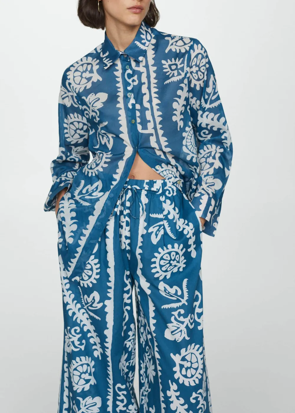 Wide Leg Printed Pants