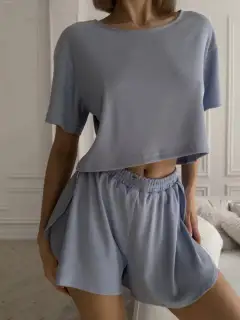 Refined Relaxed Everyday Tee and Shorts Matching Set