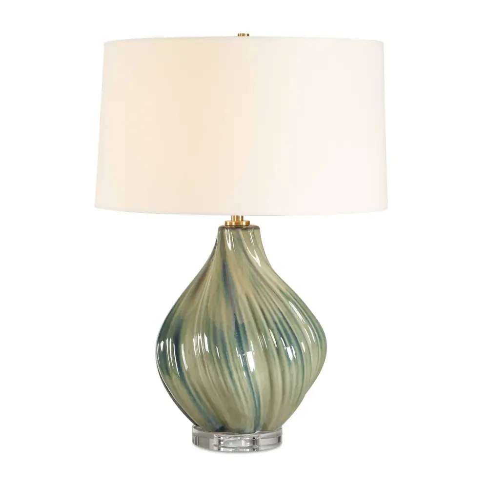 Swirled Ceramic Table Lamp