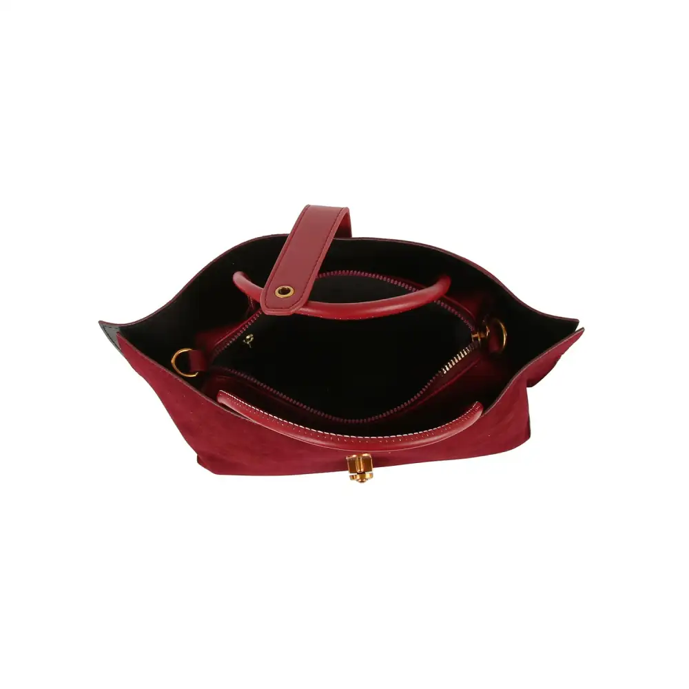 Latch Suede Tote Bag