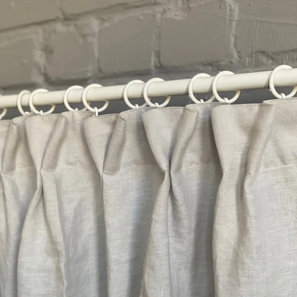 Pinch Pleat Lined Linen Curtain