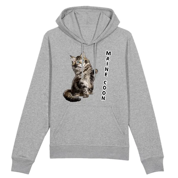 Large Cat Graphic Pullover Hoodie