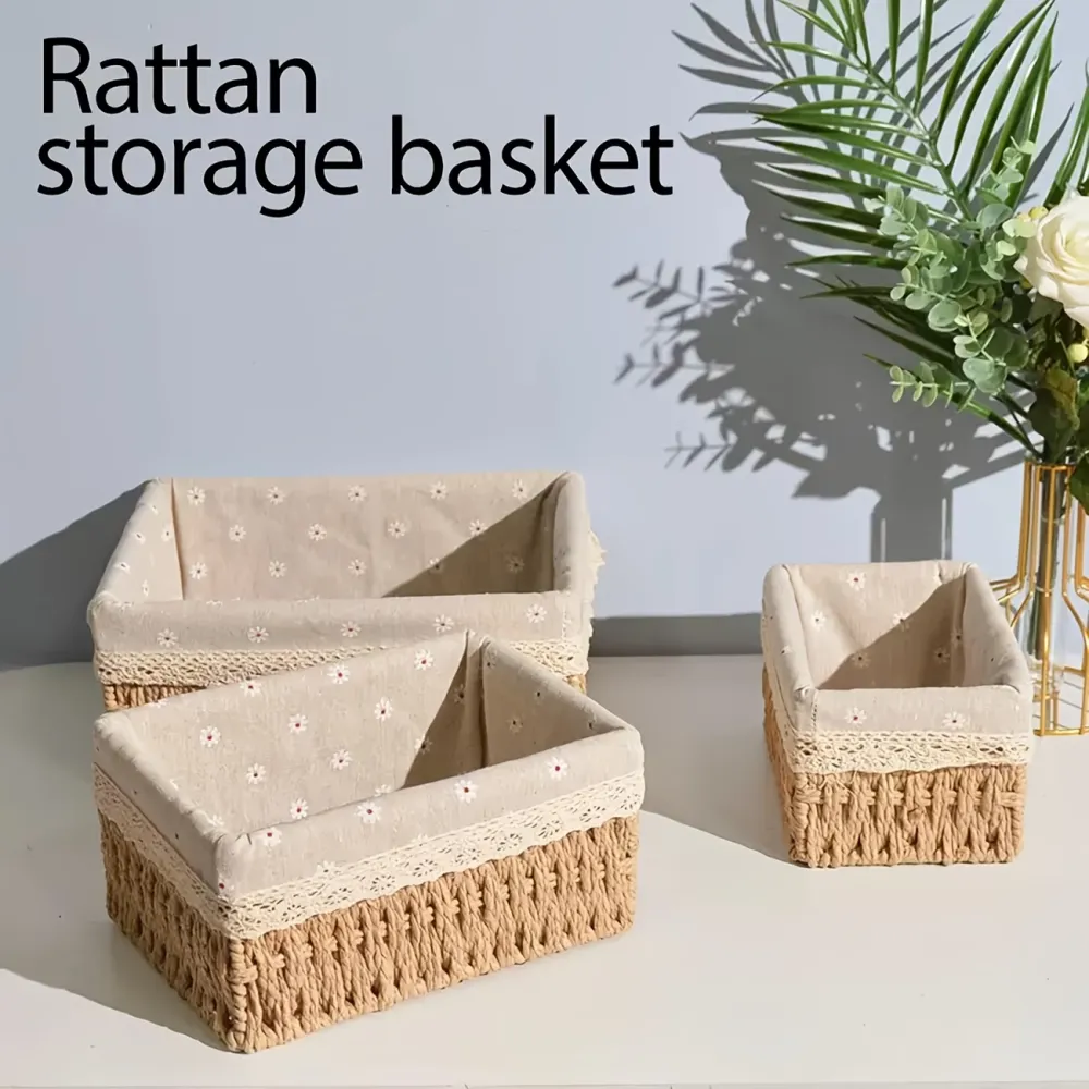 Rustic Woven Organizer Set