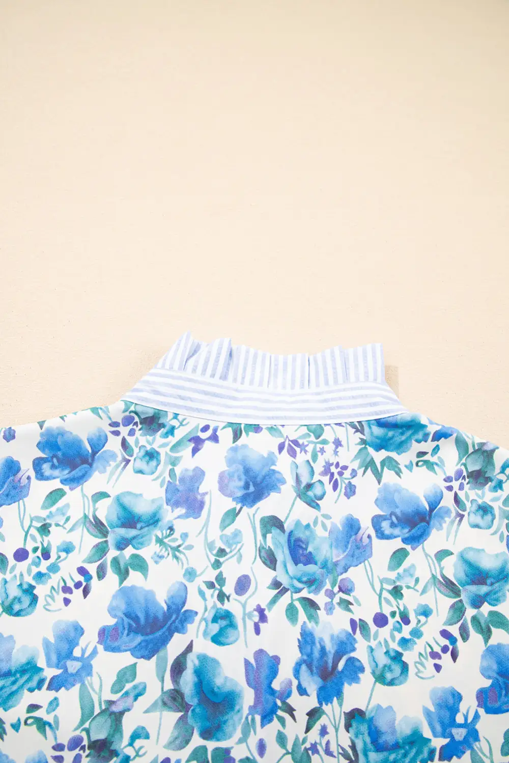 Striped Floral Patchwork Blouse
