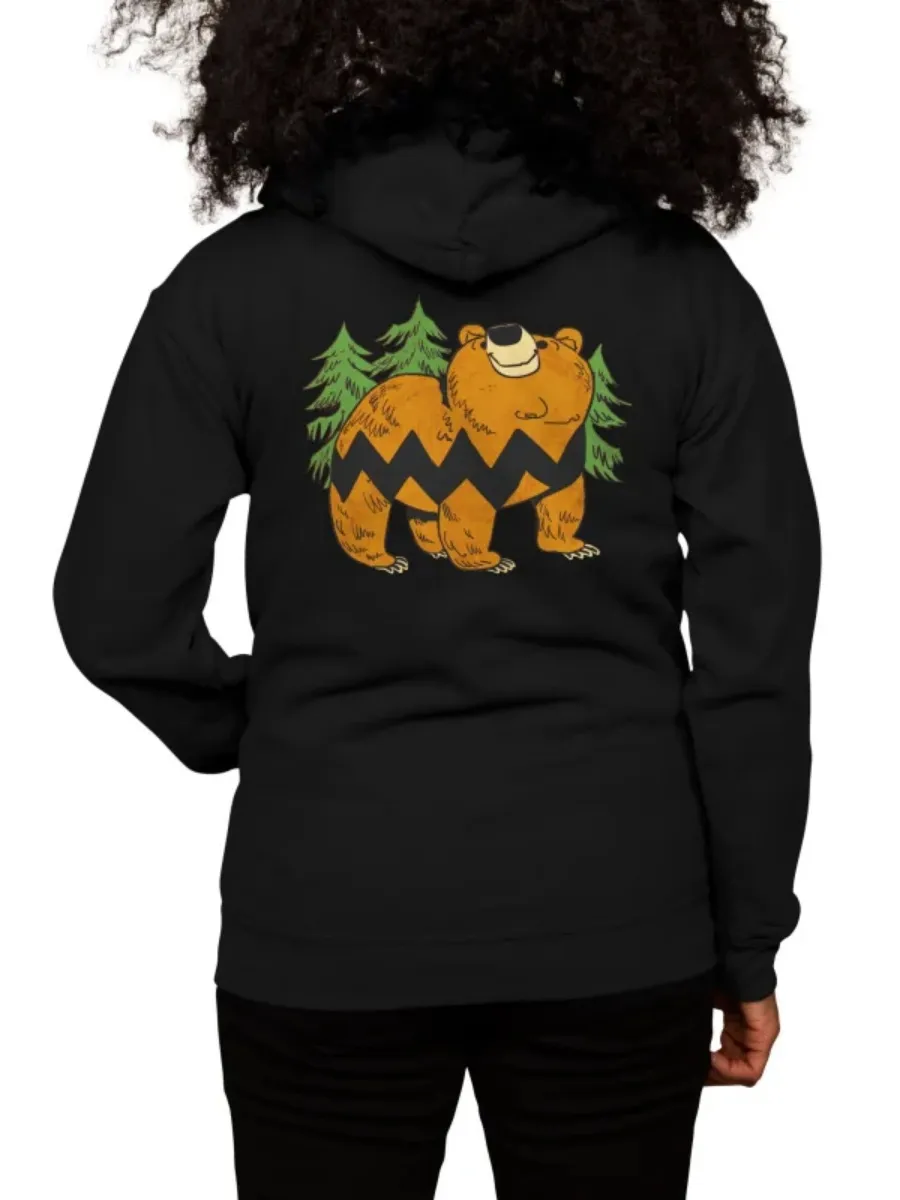 Retro Bear Forest Hoodie