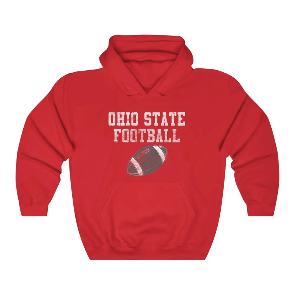 Relaxed Vintage Football Graphic Pullover Hoodie
