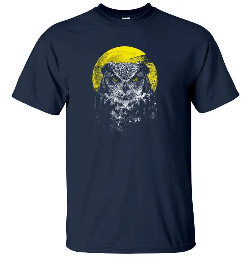 Owl Moon Graphic Cotton T-Shirt