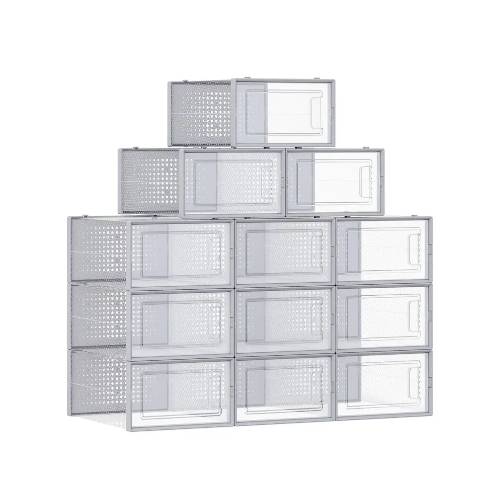 Weekend Stackable Front Opening Space Saving Shoe Storage Box