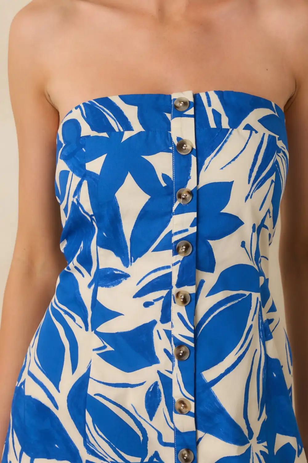 Floral Strapless Mini Dress