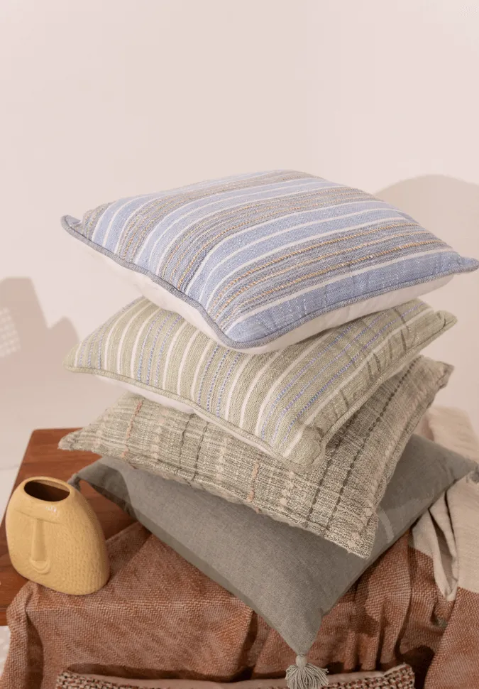 Striped Textured Decorative Cushion Cover