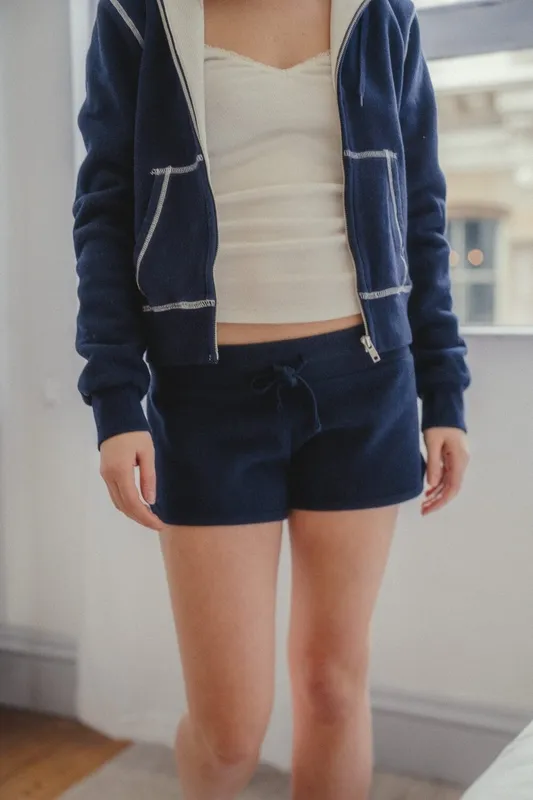 Navy Blue Drawstring Shorts